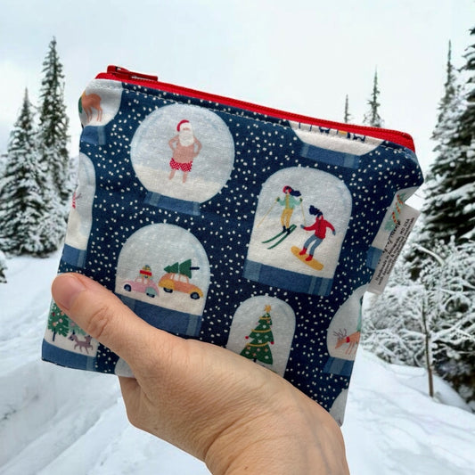 Toddler Sized Reusable Zippered Bag Snow Globes