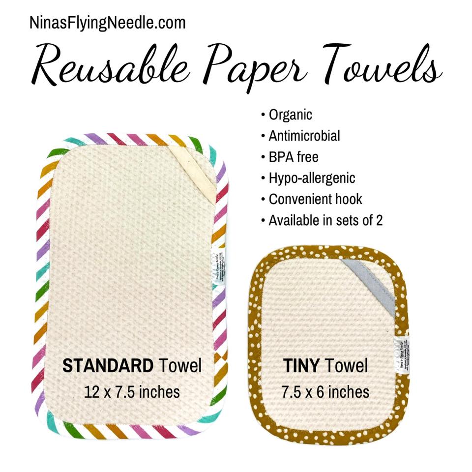 Set of 2 TINY Reusable Paper Towels - Floral Rifle Paper Co