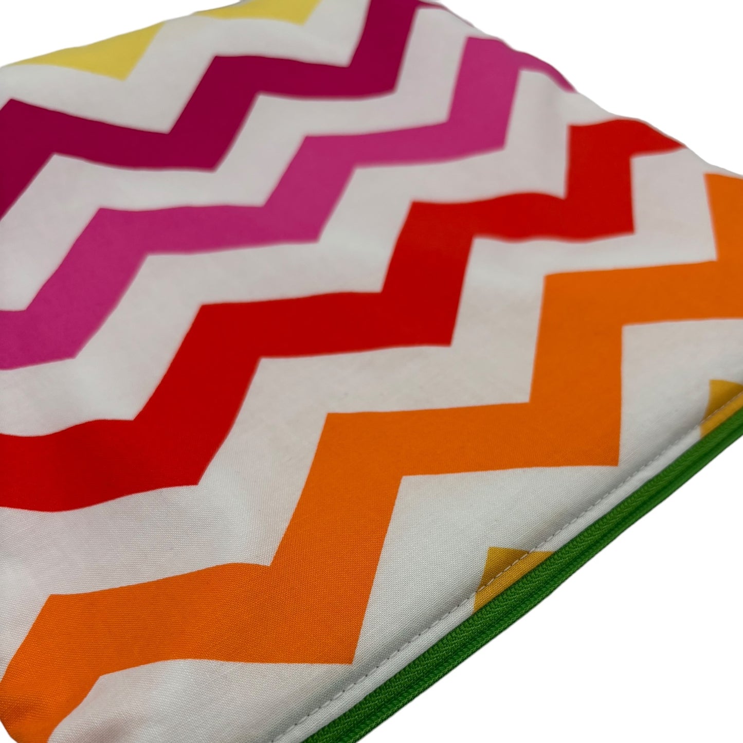 Gallon Sized Reusable Zippered Bag Chevron Pink Yellow Orange Red