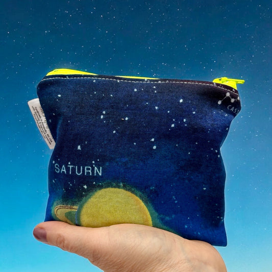 Toddler Sized Reusable Zippered Bag Saturn / Earth