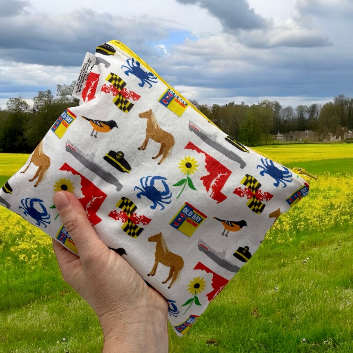 Sandwich Sized Reusable Zippered Bag Maryland