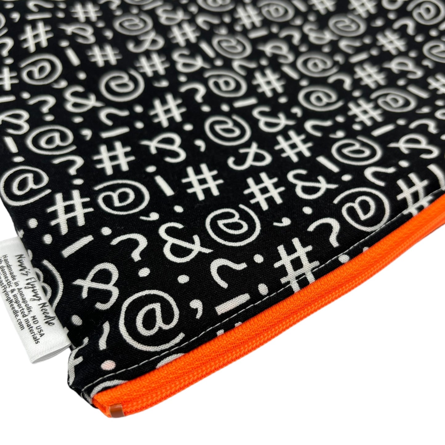 Gallon Sized Reusable Zippered Bag Typographical Symbols