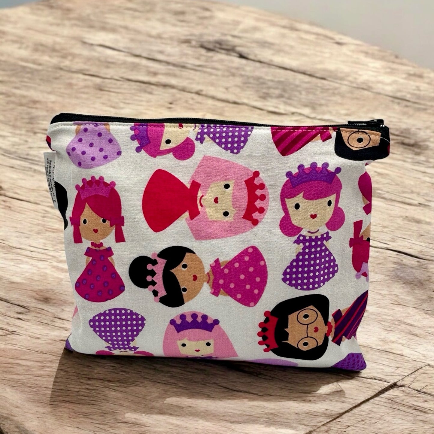 Sandwich Sized Reusable Zippered Bag Princesses