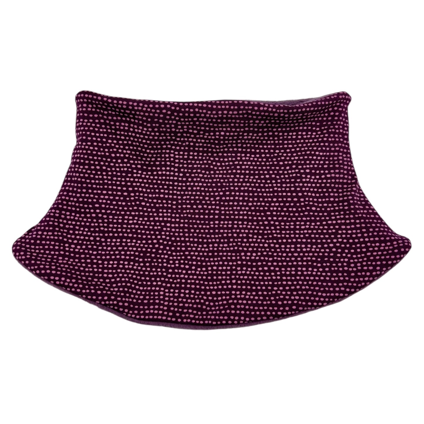 Child's Handmade Neck Warmer Purple Dots on Purple