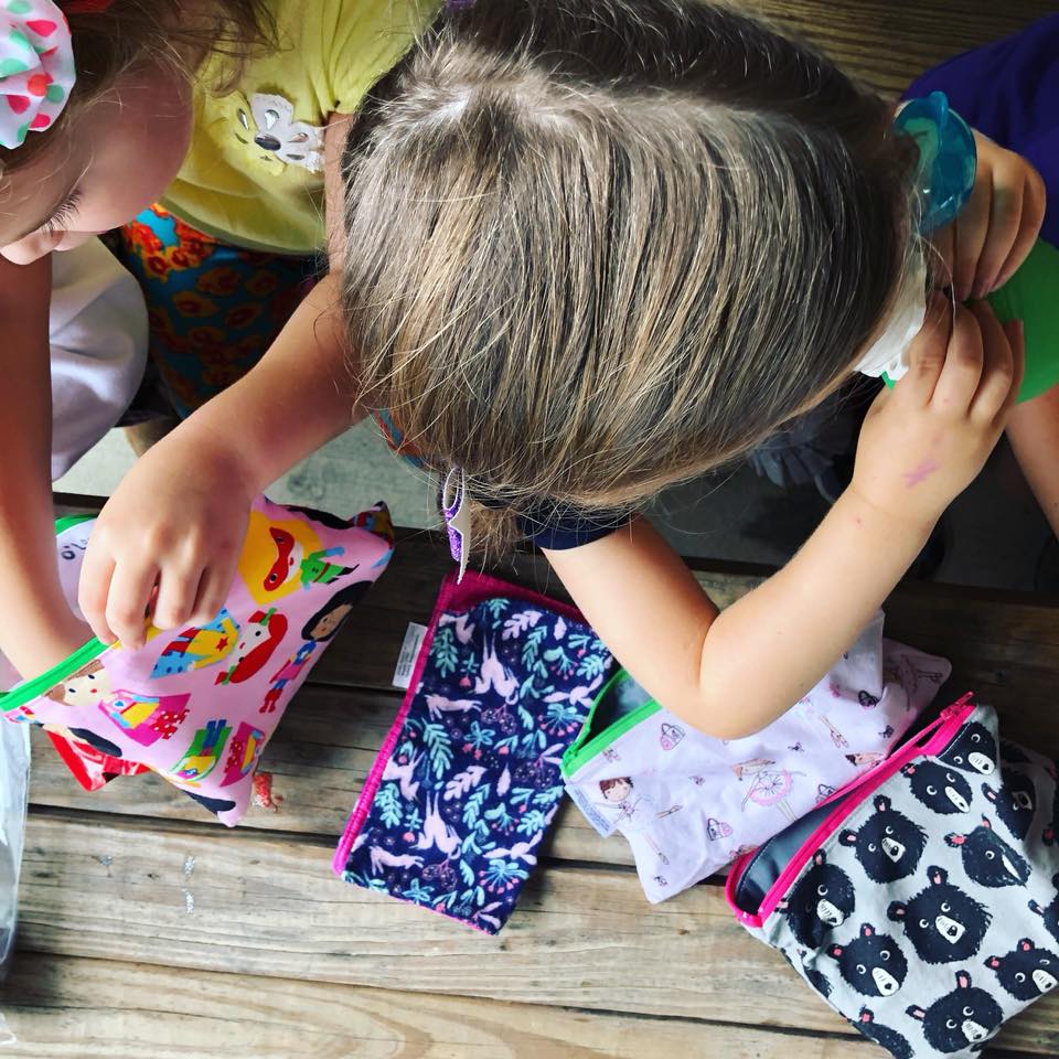 Sandwich Sized Reusable Zippered Bag Airplanes