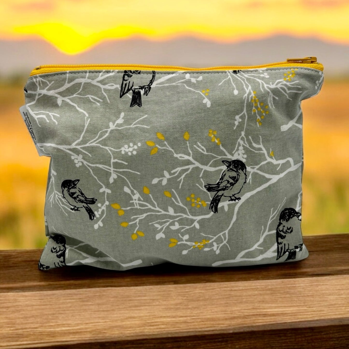 Sandwich Sized Reusable Zippered Bag Birds