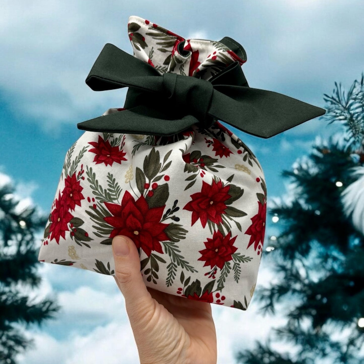 Little Something Gift Bag - Poinsettia