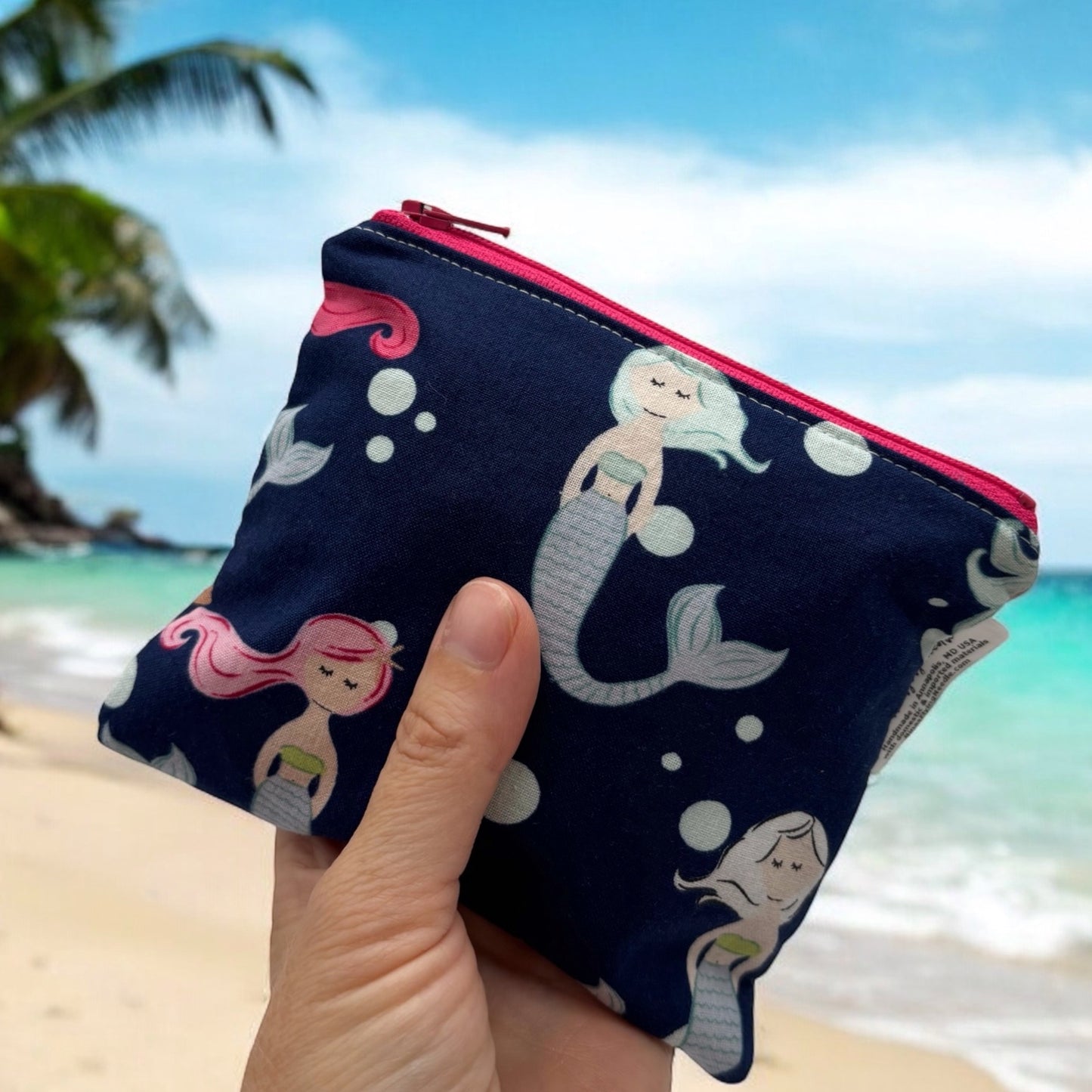 Toddler Sized Reusable Zippered Bag Mermaids