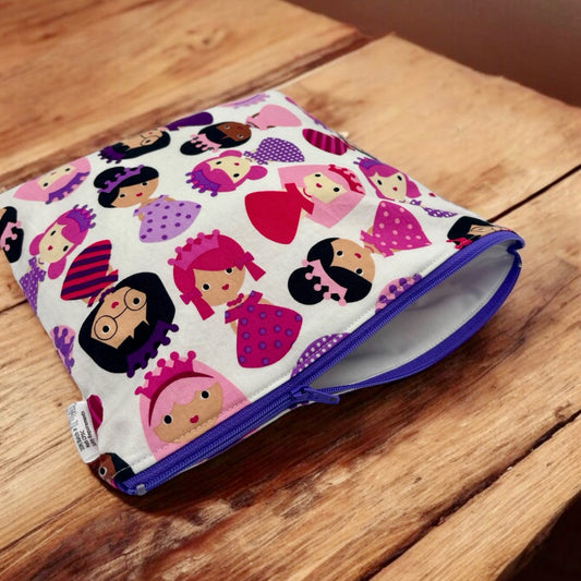 Gallon Sized Reusable Zippered Bag Princesses