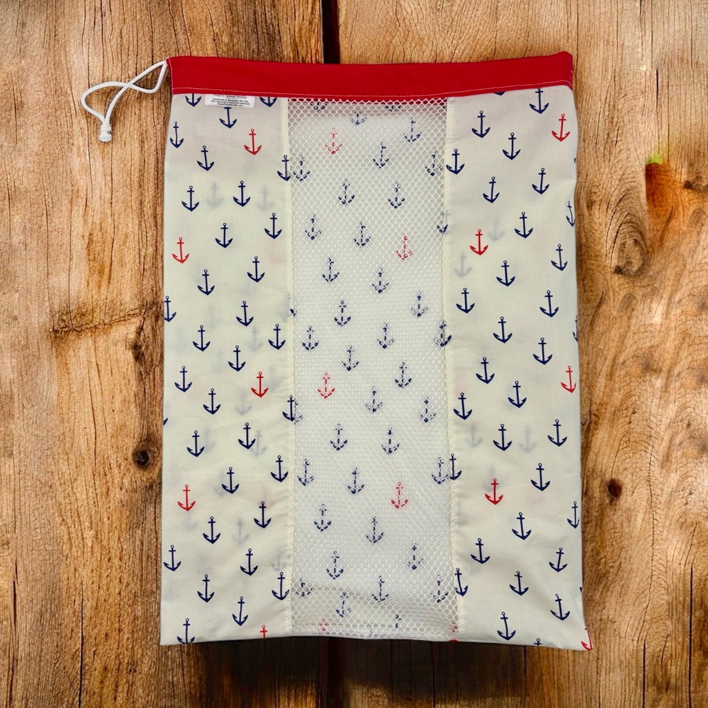 Large Produce Bag Anchors Navy and Red