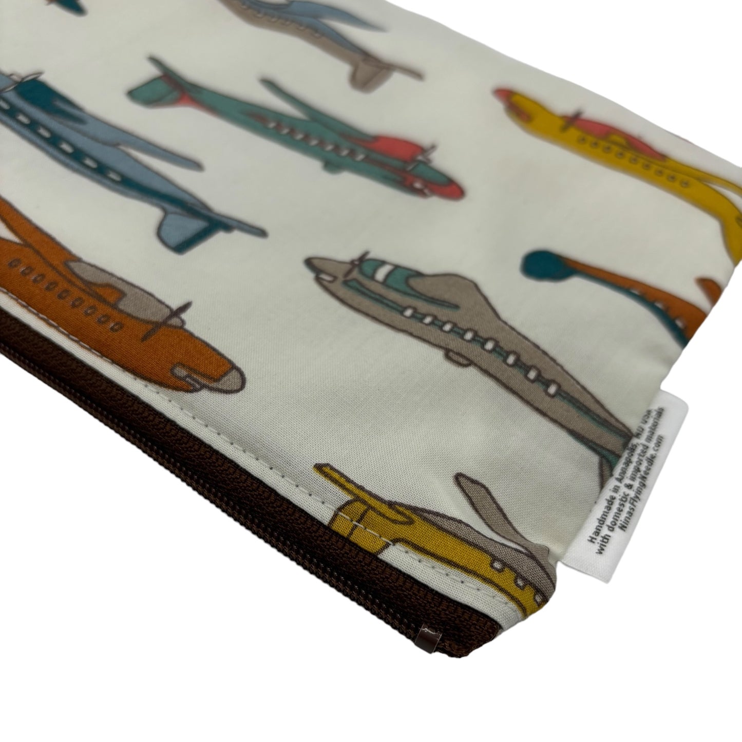 Snack Sized Reusable Zippered Bag Airplanes