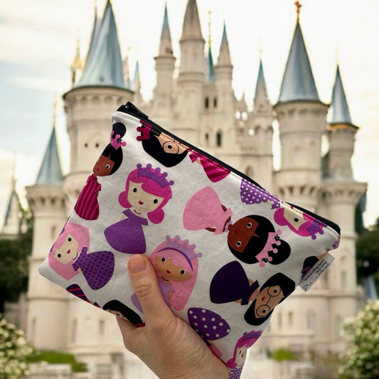 Sandwich Sized Reusable Zippered Bag Princesses