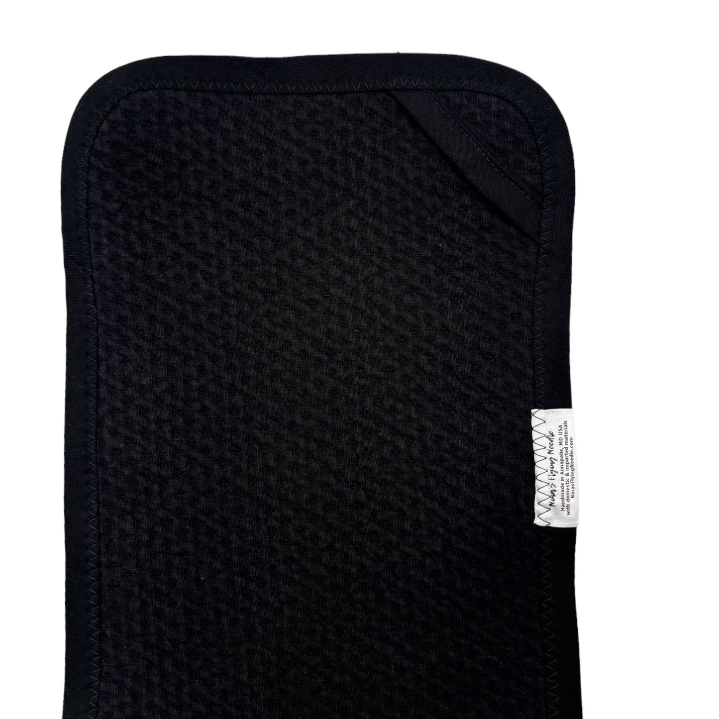 Set of 2 Reusable STANDARD Paper Towels - Black Solid on Black