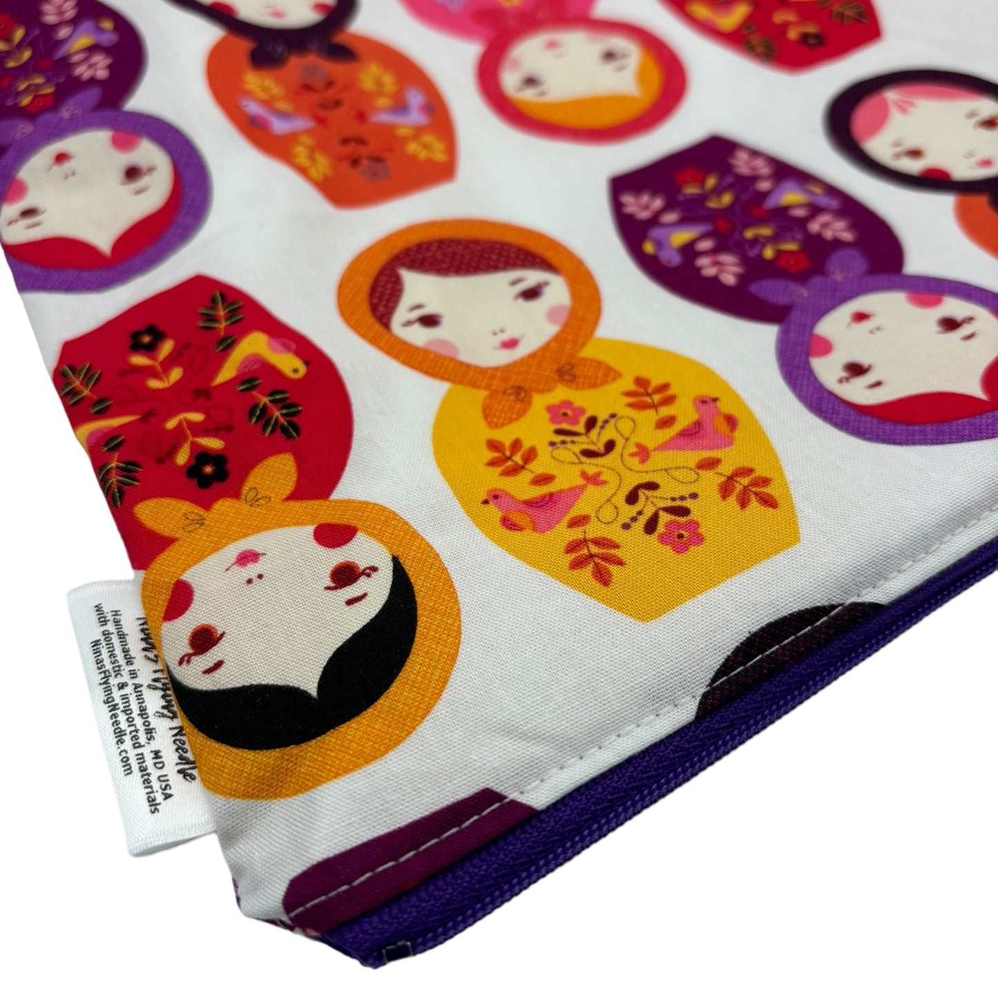 Gallon Sized Reusable Zippered Bag Matryoshka Stacking Dolls