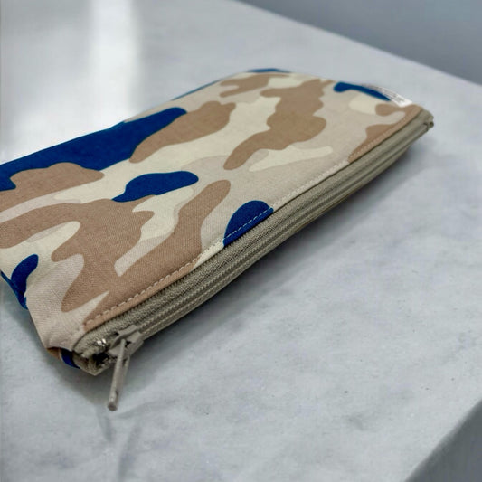 Knick Knack Sized Reusable Zippered Bag Camo Navy