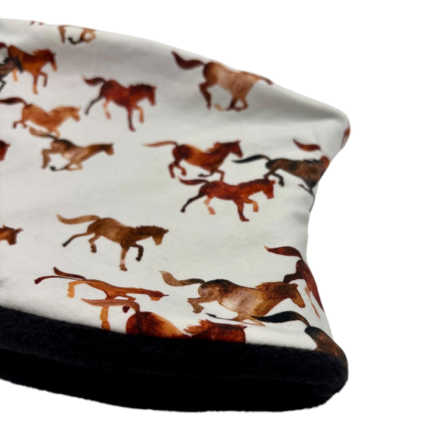 Adult Handmade Neck Warmer Horses Galloping