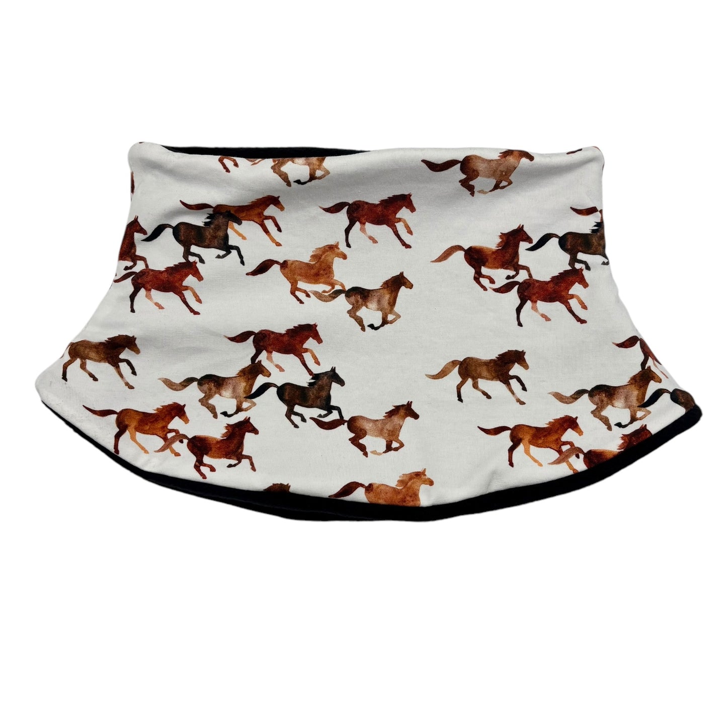 Child's Handmade Neck Warmer Horses Galloping