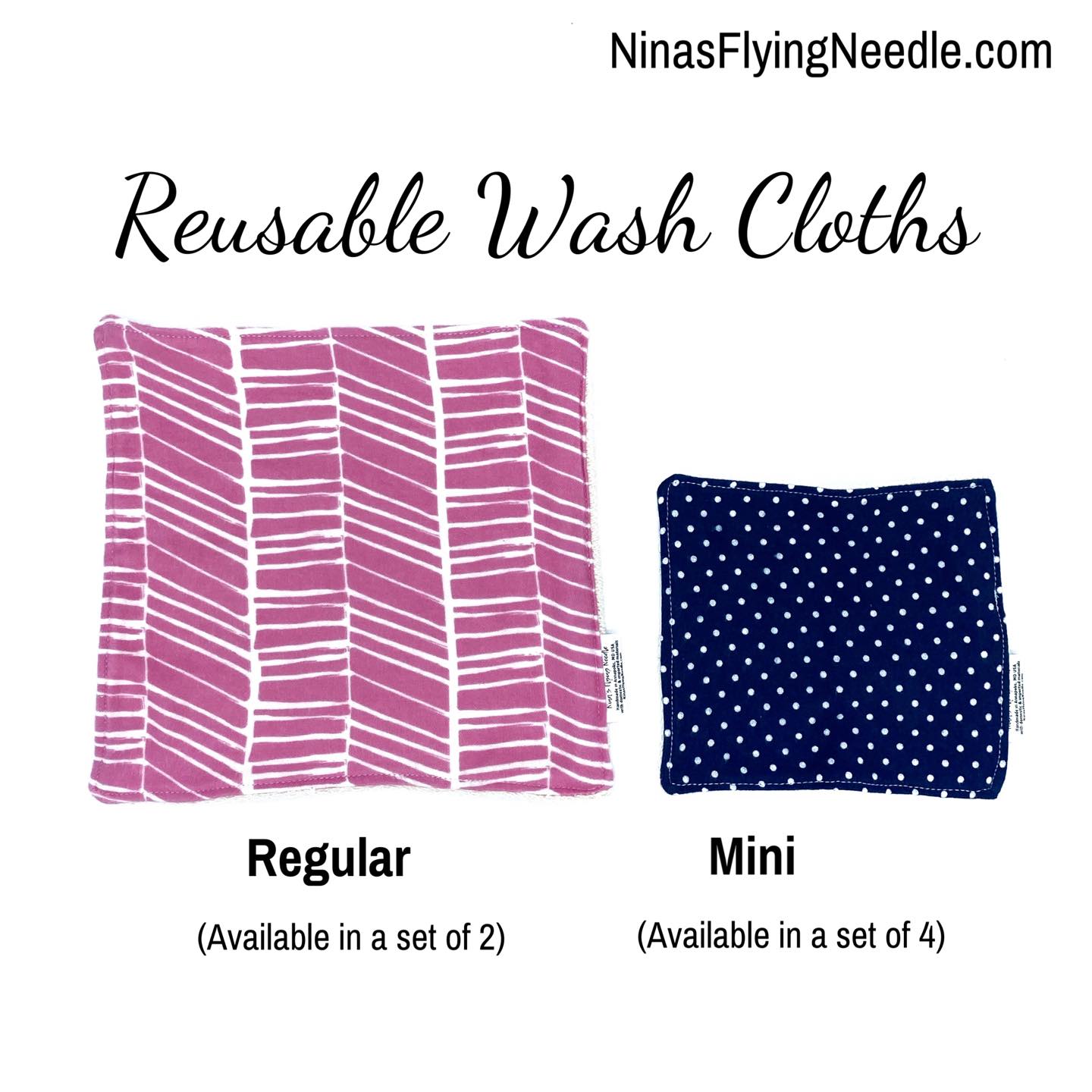 Wash Cloths - Minis - Ocean Animals and Solids