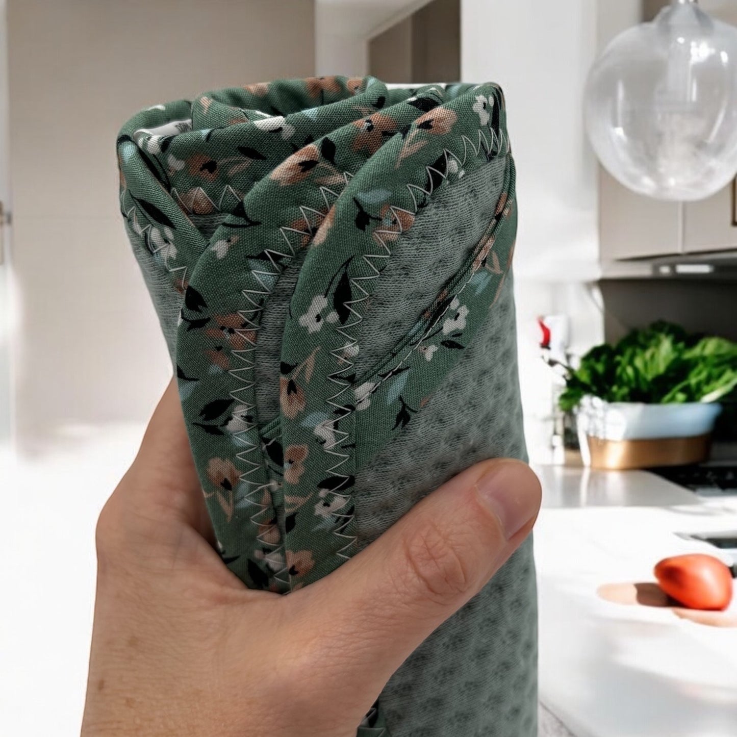 Combo Set of 2 Paper Towels - Floral on Green