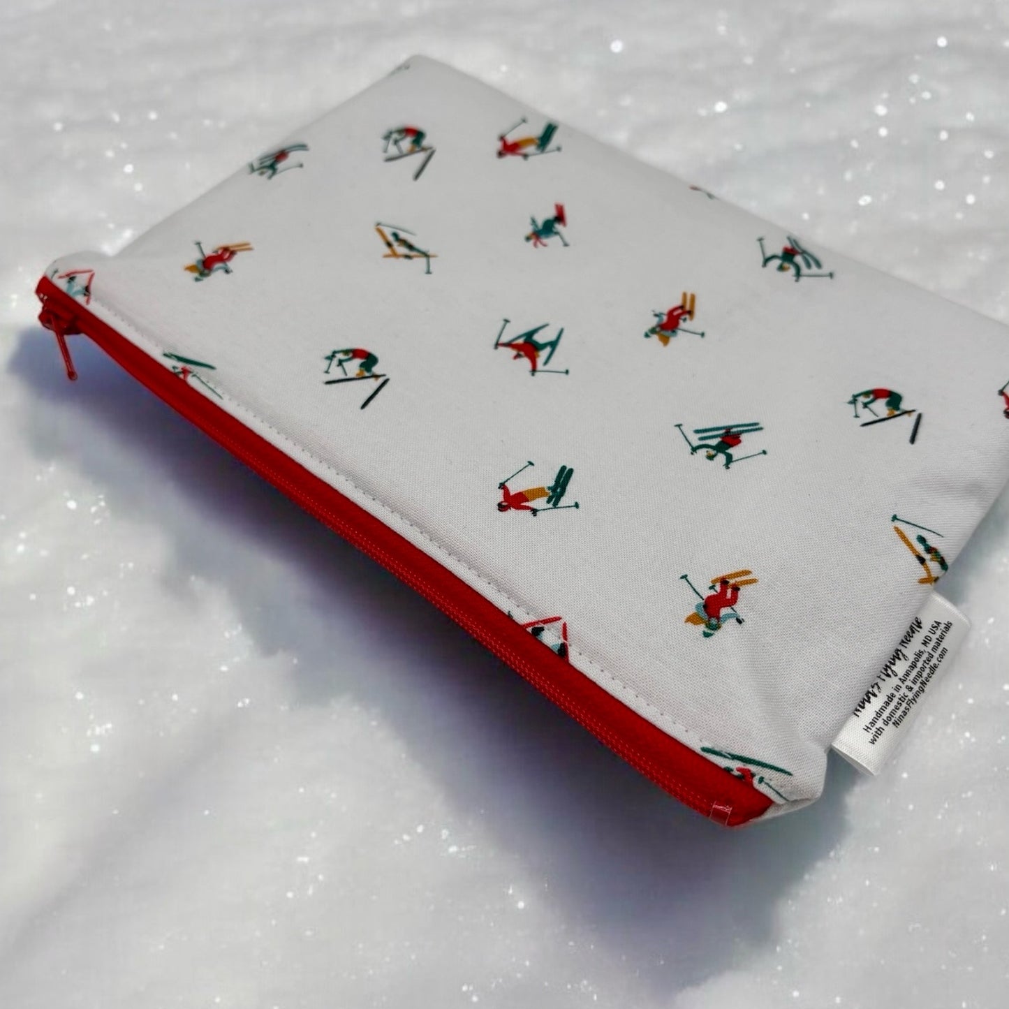 Snack Sized Reusable Zippered Bag Skiing