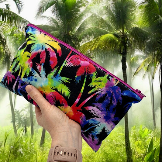 Travel Sized Wet Bag Palm Trees Tie Dye