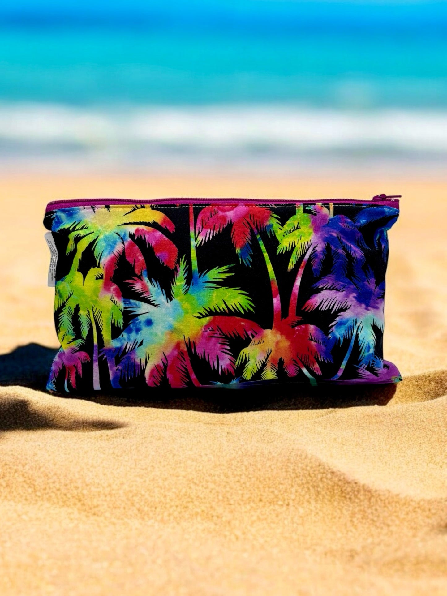 Travel Sized Wet Bag Palm Trees Tie Dye