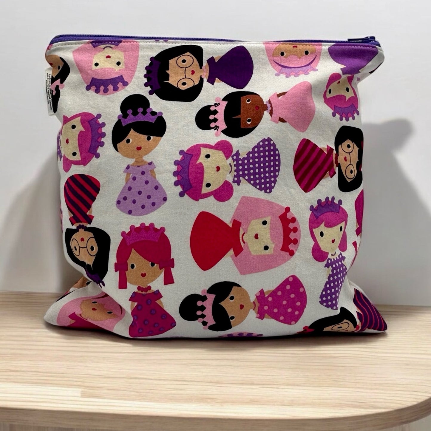 Gallon Sized Reusable Zippered Bag Princesses