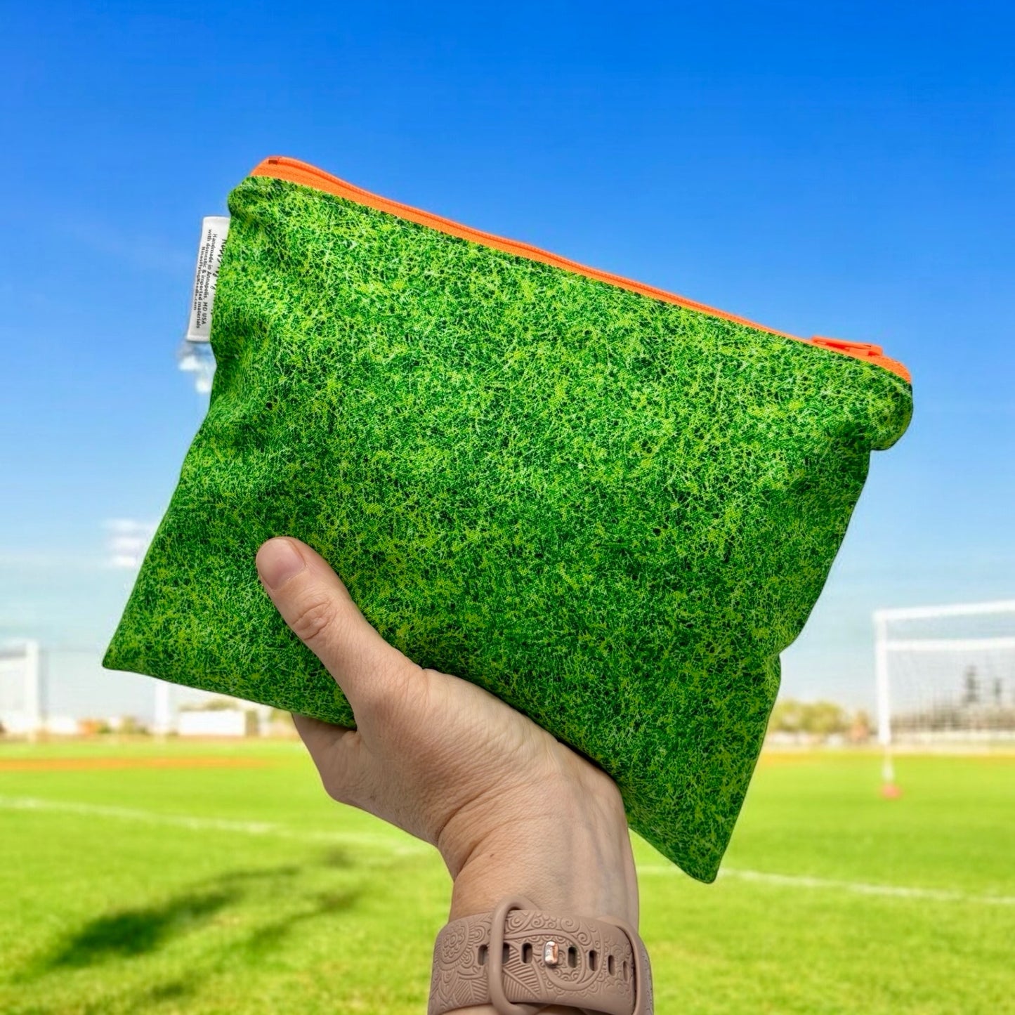 Sandwich Sized Reusable Zippered Bag Turf Grass