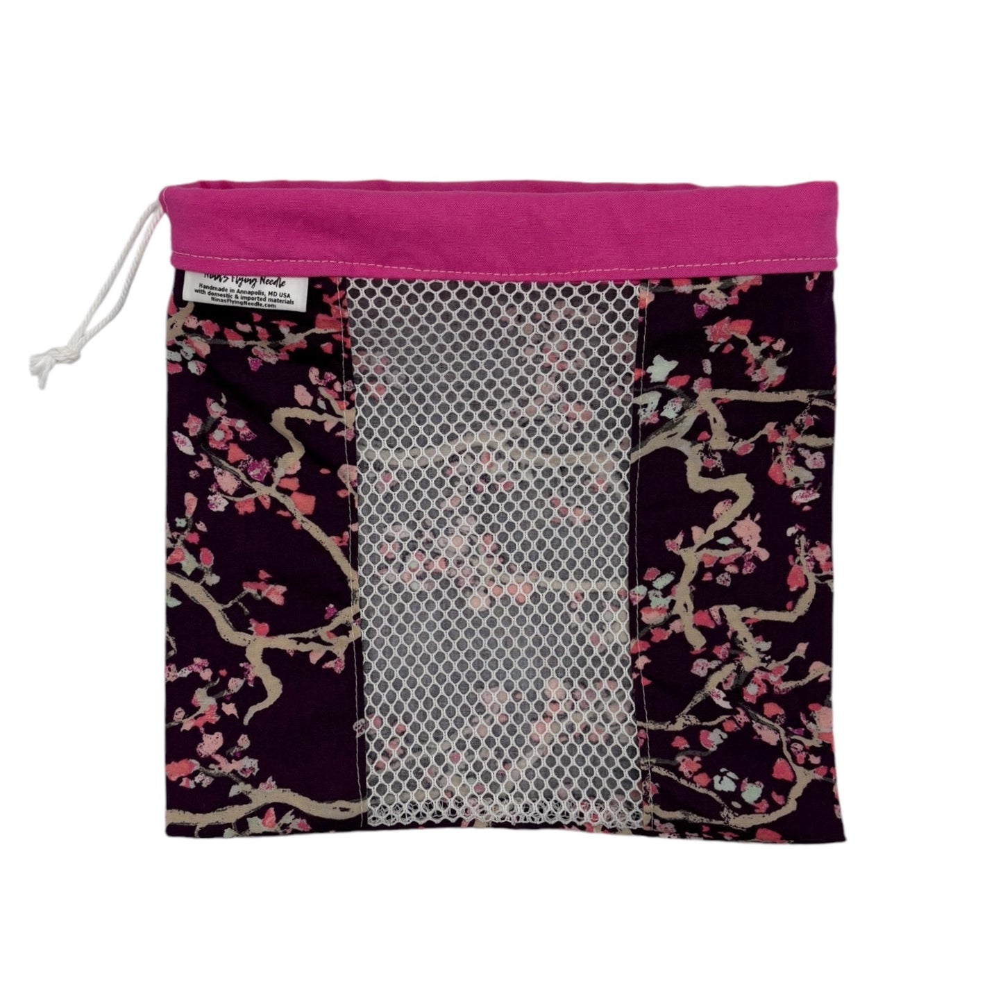 Small Produce Bag Floral Cherry Blossoms