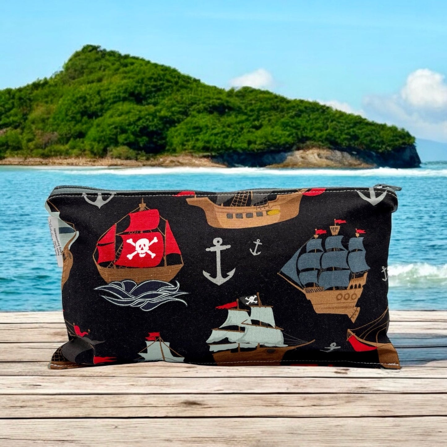 Travel Sized Wet Bag Pirate Ships