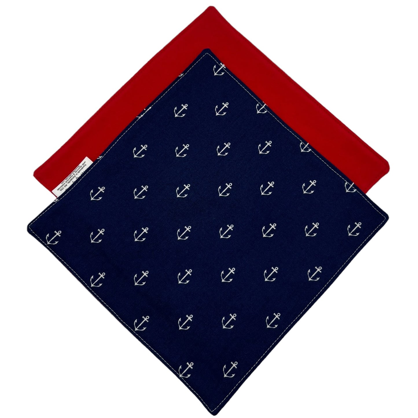 Reusable Napkins - Anchors on Navy