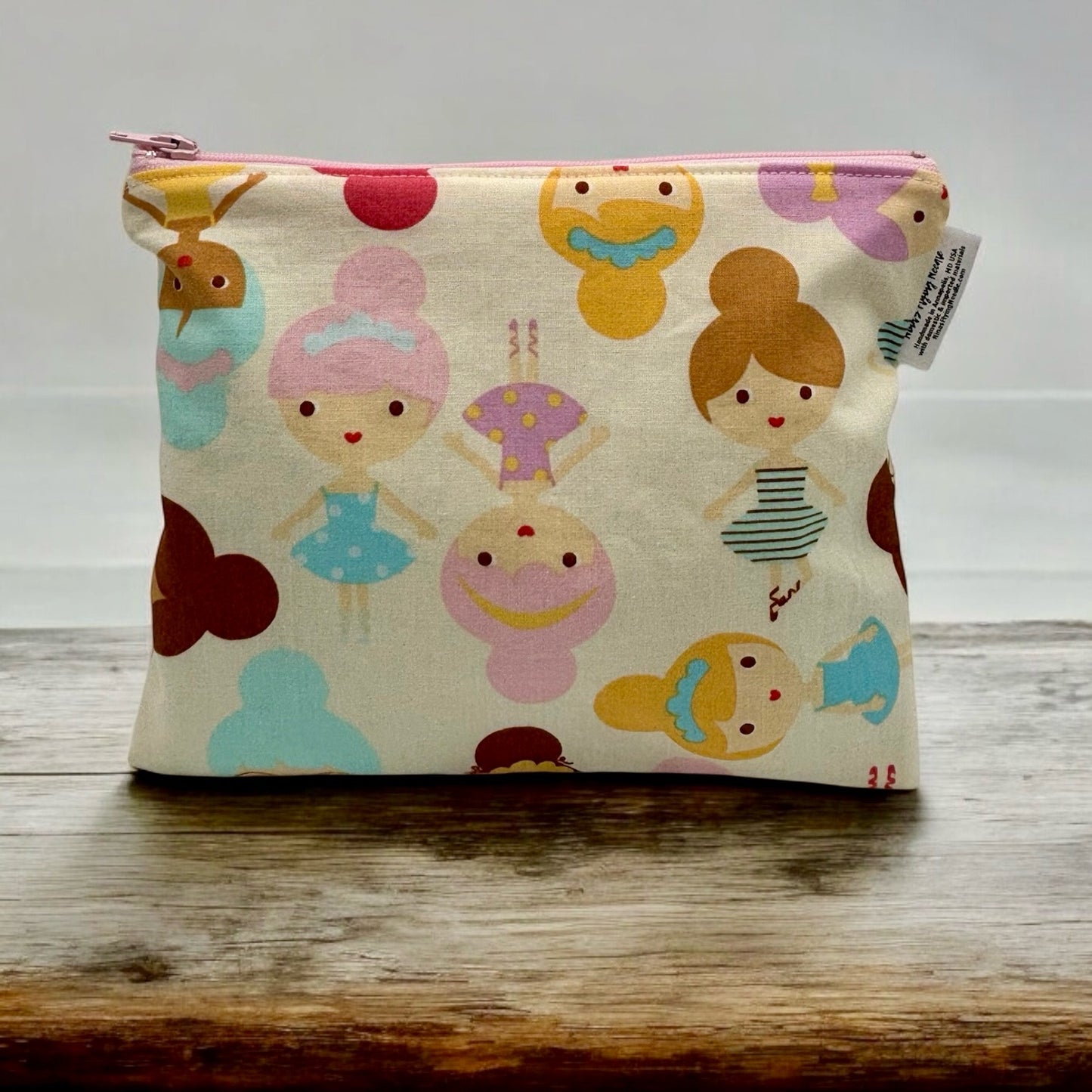 Sandwich Sized Reusable Zippered Bag Ballerinas