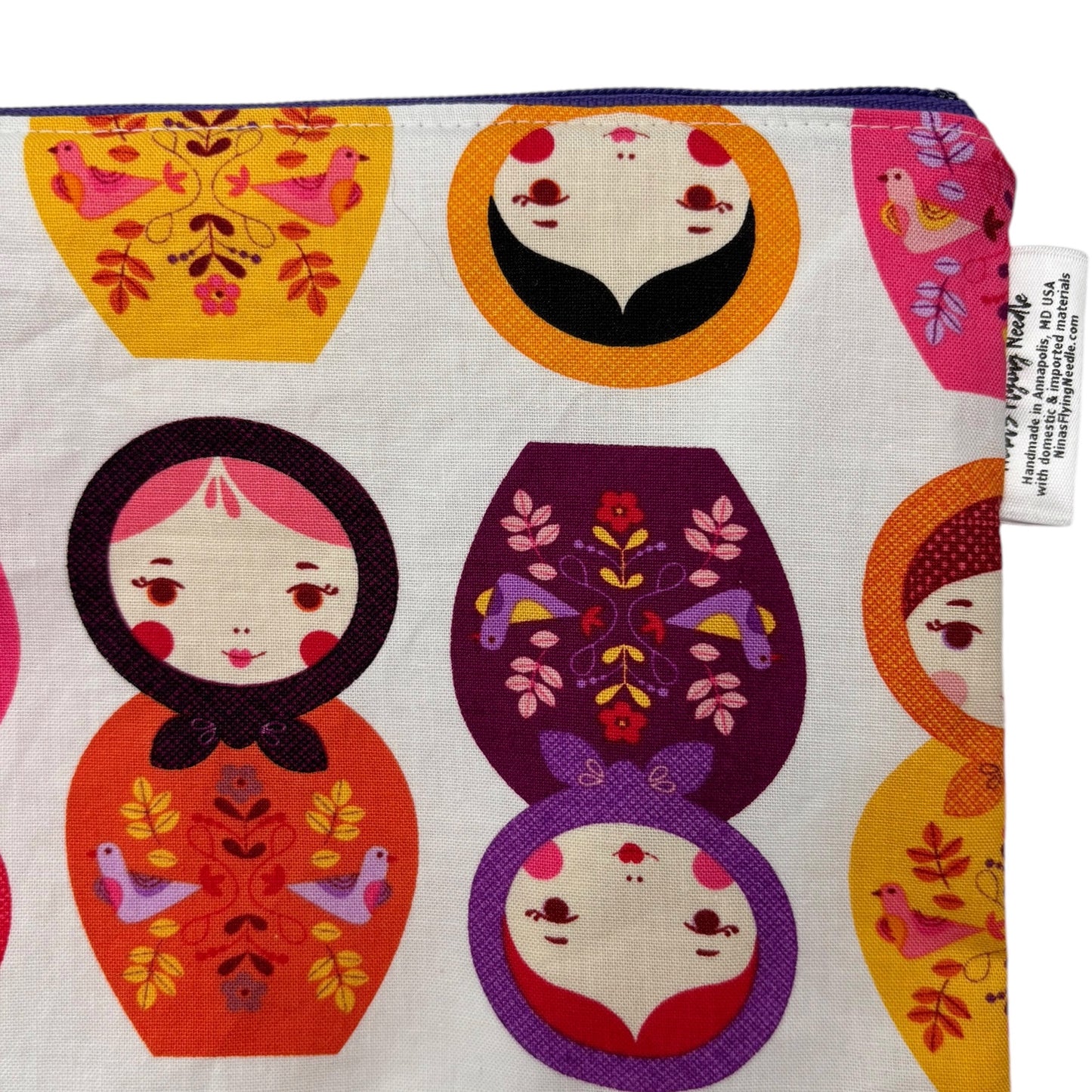 Sandwich Sized Reusable Zippered Bag Matryoshka Stacking Dolls