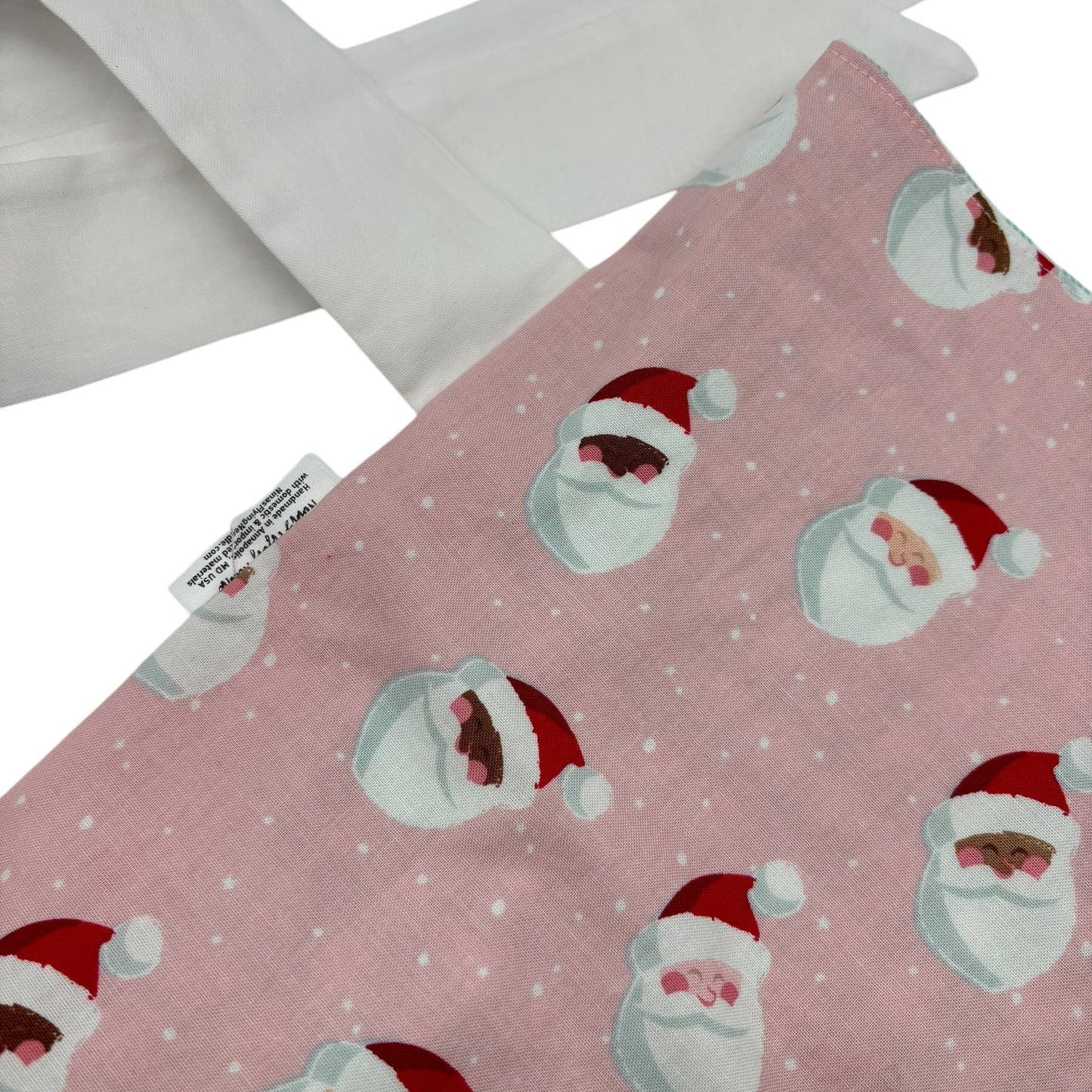 Just Right Gift Bag - Santas on Pink