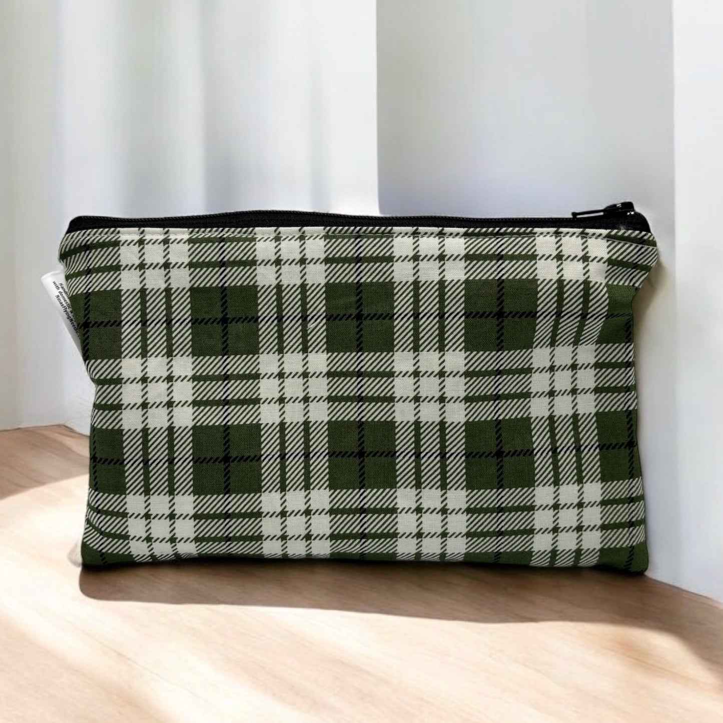 Snack Sized Reusable Zippered Bag Plaid