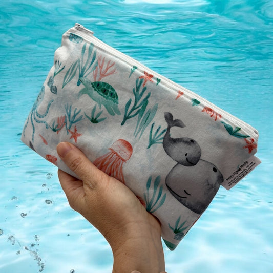 Snack Sized Reusable Zippered Bag Ocean Animals