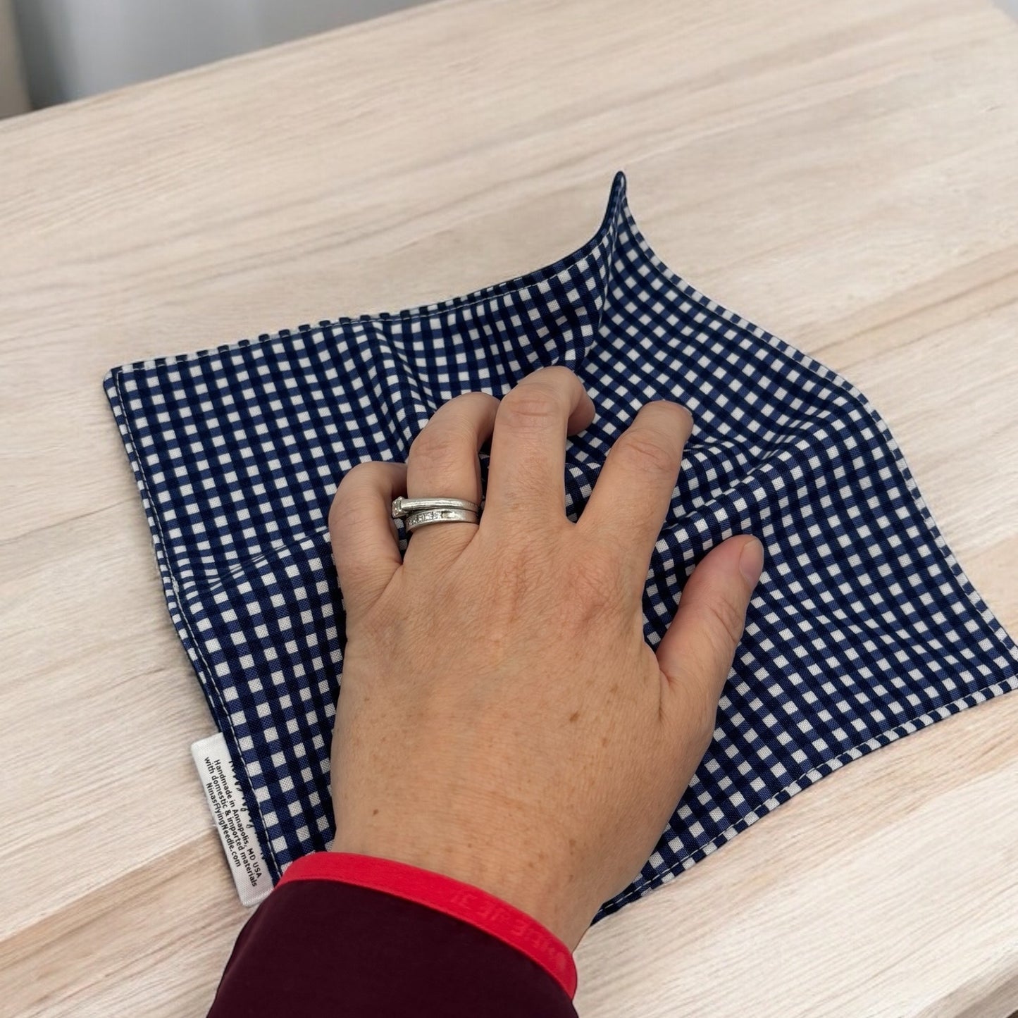 Reusable Napkins - Gingham Navy