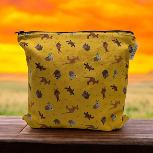 Gallon Sized Reusable Zippered Bag Australian Wildlife