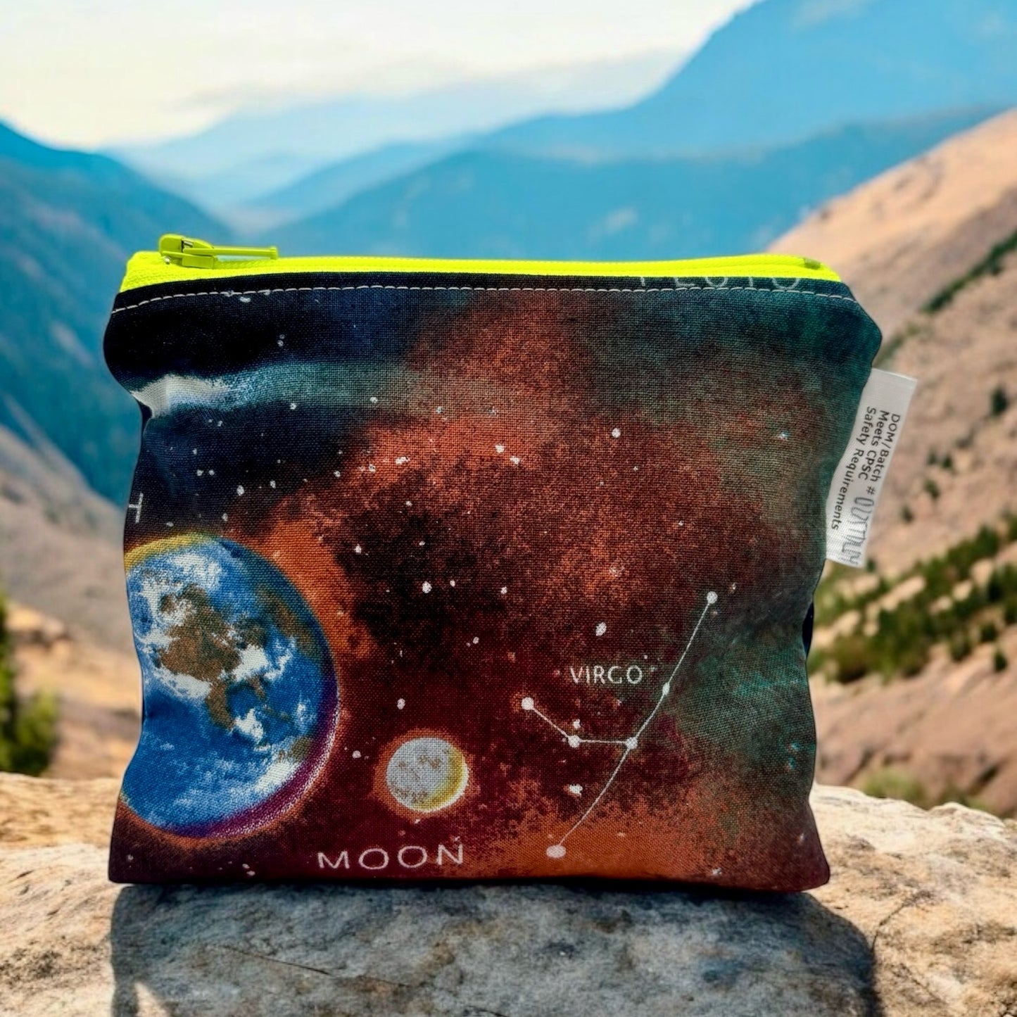 Toddler Sized Reusable Zippered Bag Saturn / Earth