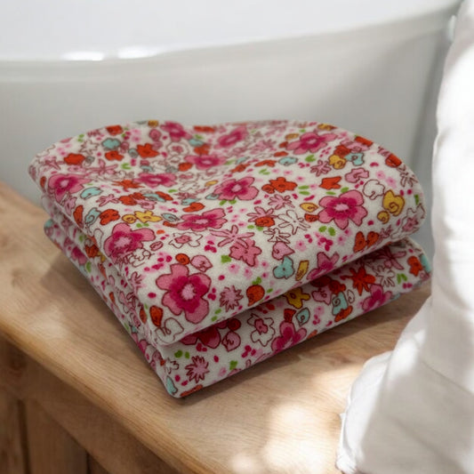 Wash Cloth - Regular - Floral Pink