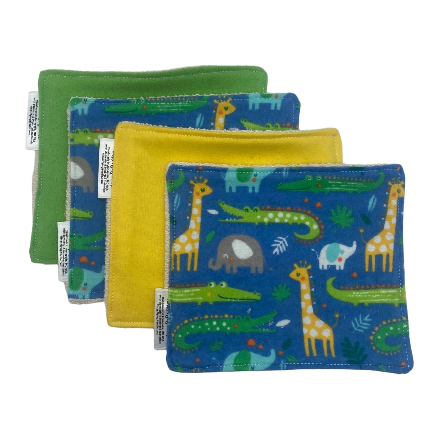 Wash Cloths - Minis - Animals Jungle and Solids