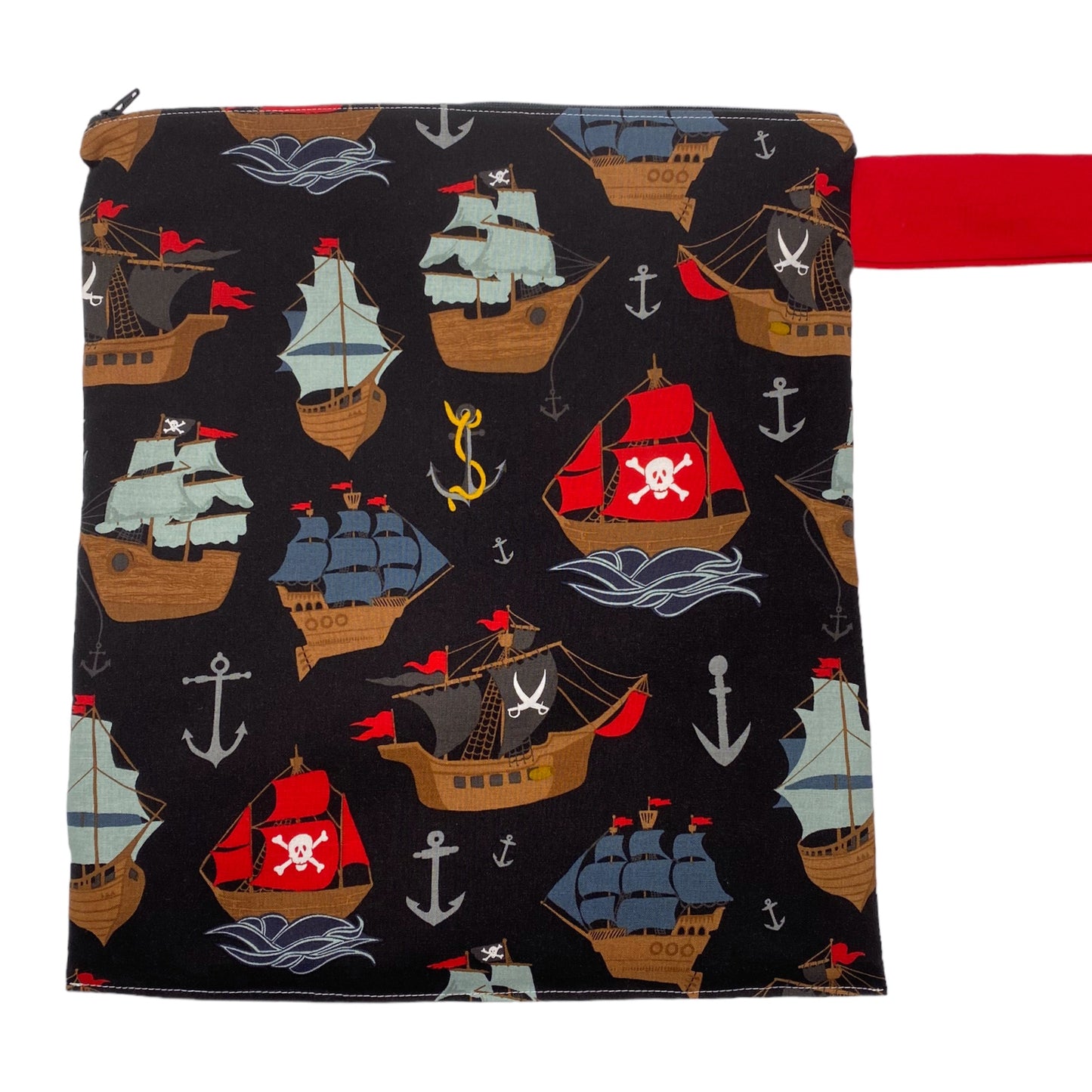 Large Wet Bag with Handle Pirate Ships