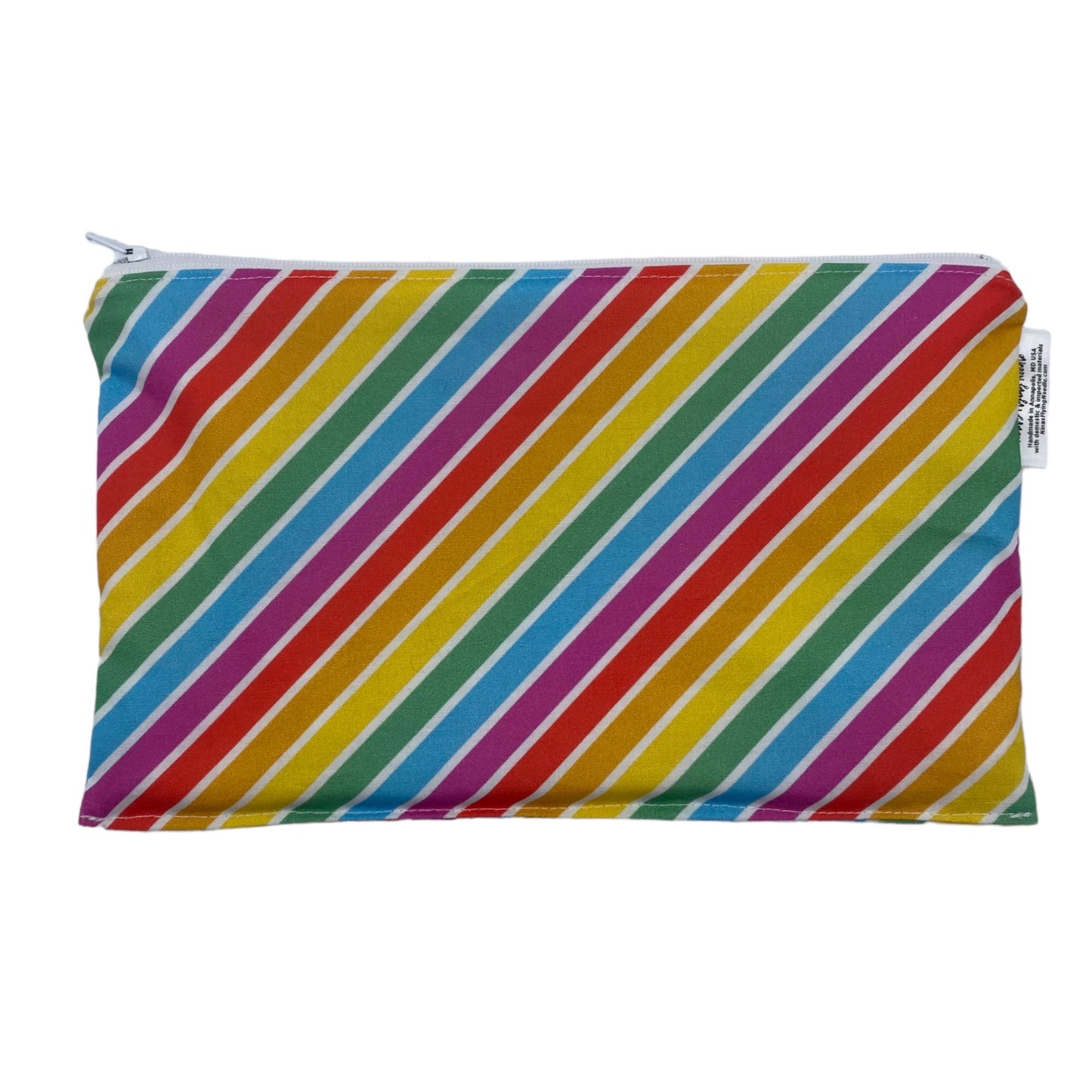 Travel Sized Wet Bag Rainbow Stripes Diagonal