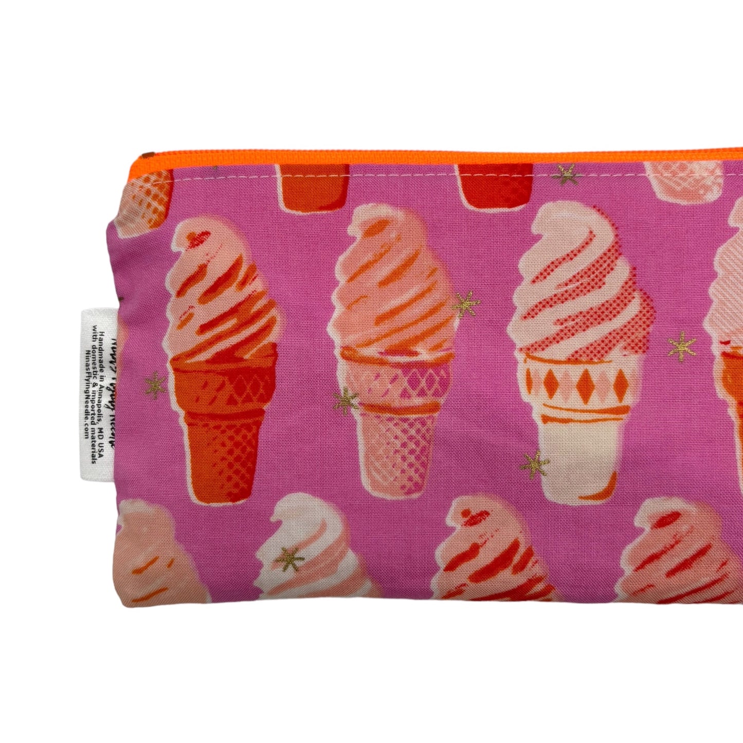 Knick Knack Sized Reusable Zippered Bag Ice Cream Soft Serve