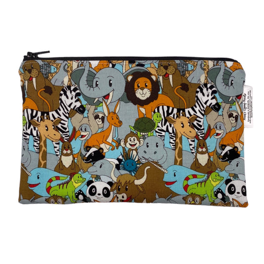 Snack Sized Reusable Zippered Bag Animals Cartoon