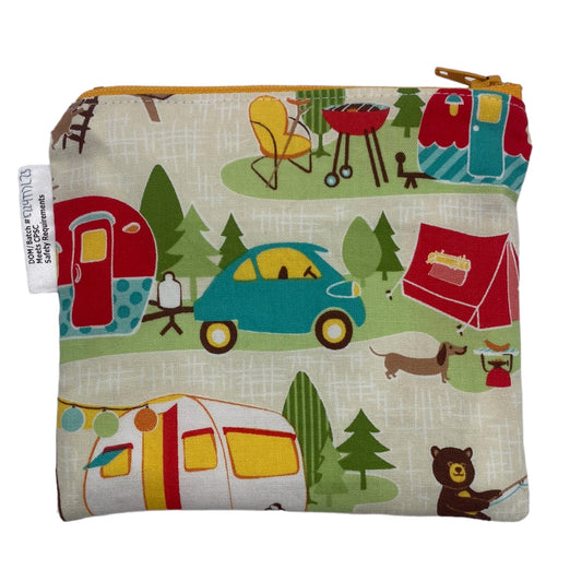 Toddler Sized Reusable Zippered Bag Camping Combo Print