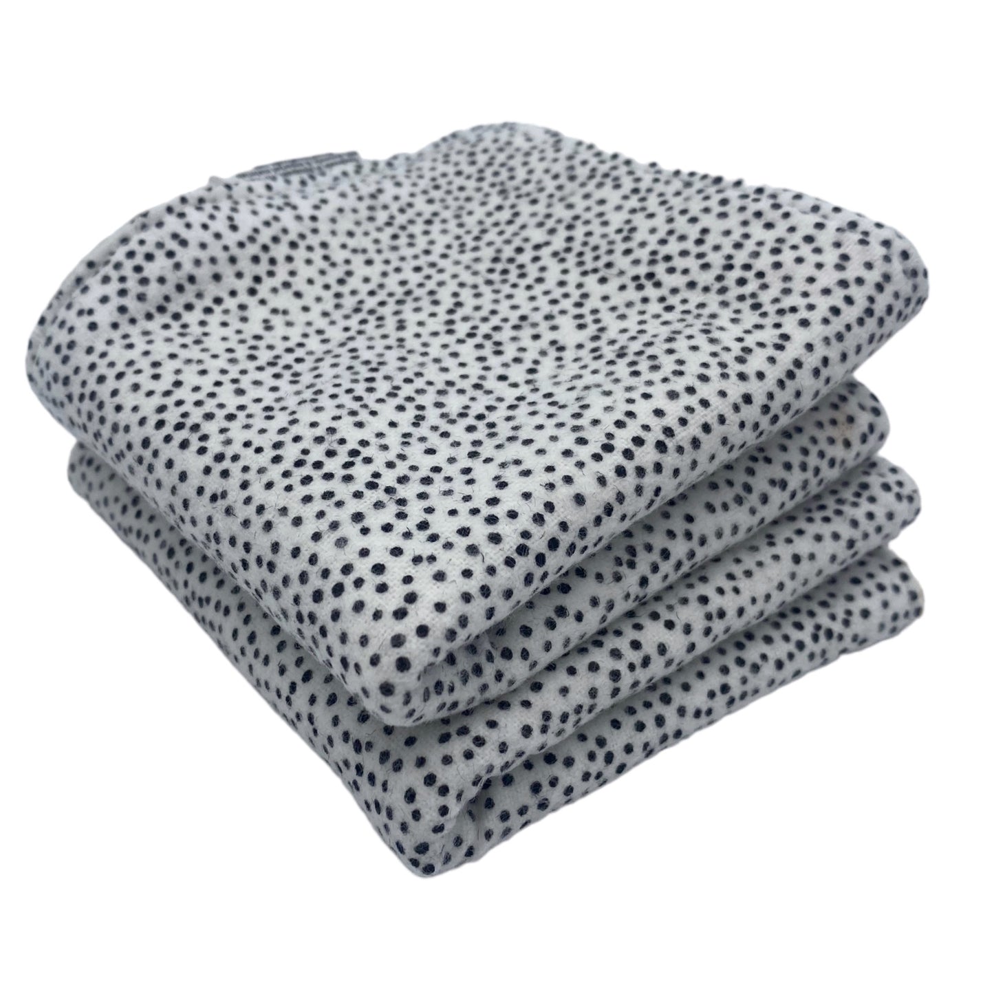 Wash Cloth - Regular - Dots - Black and White