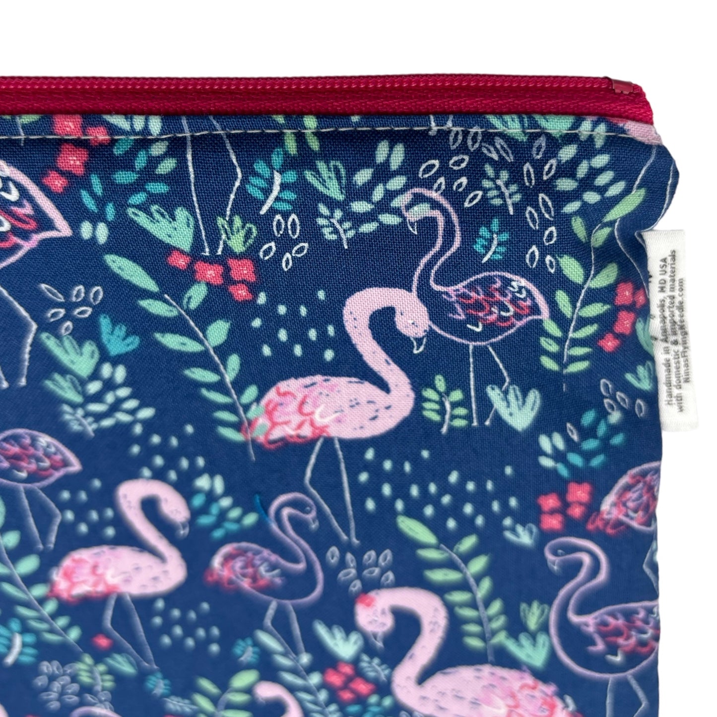 Gallon Sized Reusable Zippered Bag Flamingos