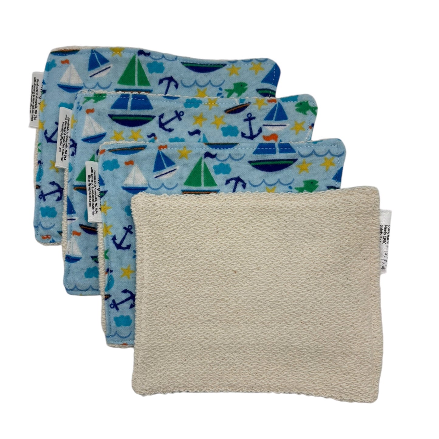 Wash Cloths - Minis - Sailboats and Anchors