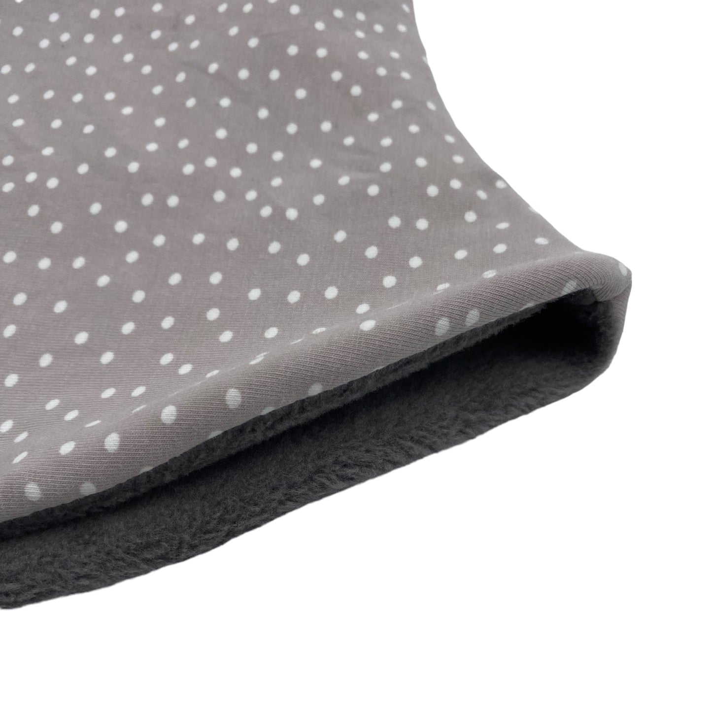 Adult Handmade Neck Warmer Dots On Gray